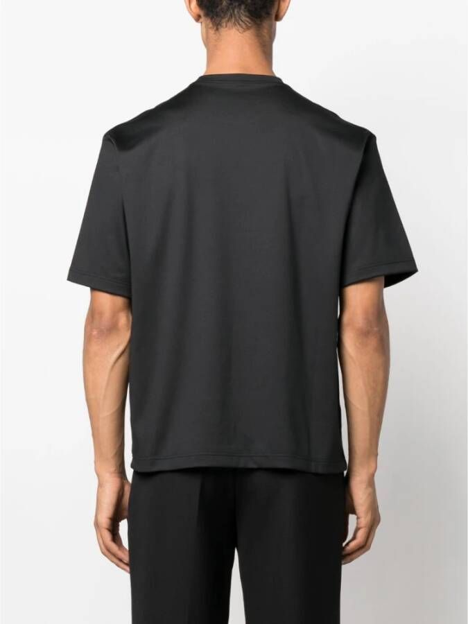 Jil Sander Zwart Logo Print Performance T-shirt Zwart Heren