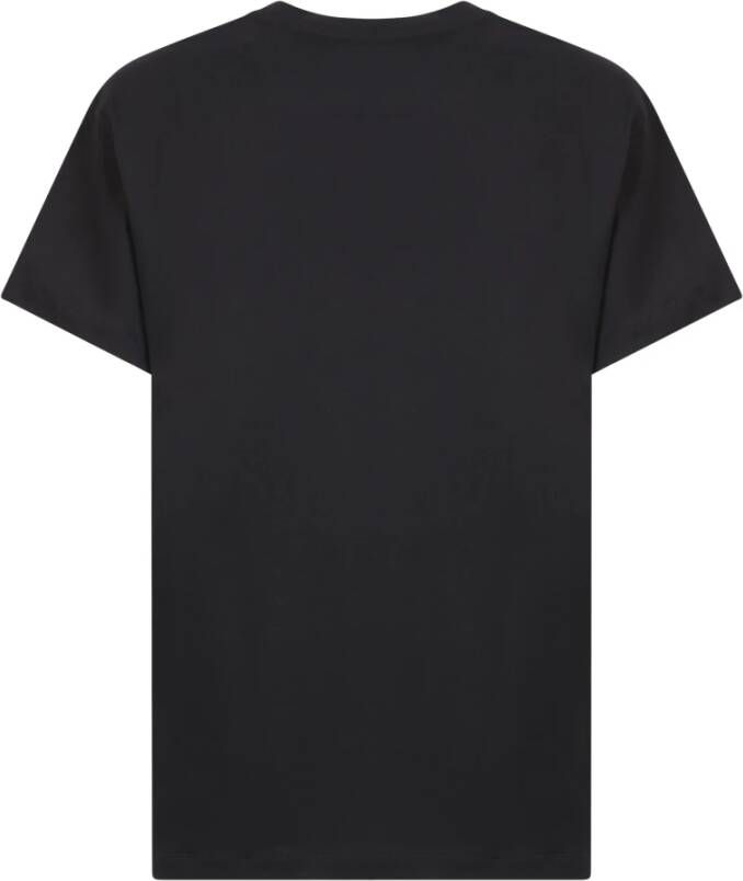 Jil Sander Minimalistisch Zwart T-Shirt met Logo Patch Zwart Heren