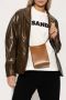 Jil Sander Bruine Leren Crossbody Tas Brown Dames - Thumbnail 8