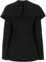 Jil Sander Zwarte viscose blend blouse Stijlvol model Zwart Dames - Thumbnail 2