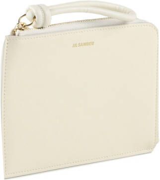 Jil Sander Katoenen Kaarthouder Portemonnee Wit Dames