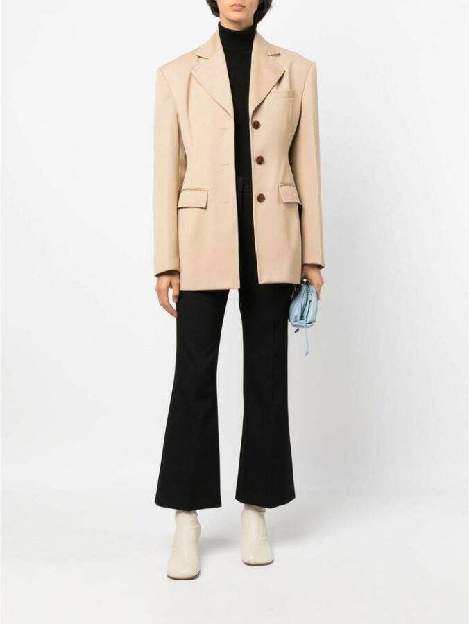 Jil Sander High-waisted cropped trousers Zwart Dames