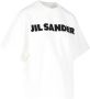 Jil Sander Comfortabel Oversized T-Shirt met Lettering White Dames - Thumbnail 8