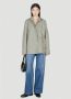 Jil Sander Saliegroene wollen blouse met brede kraag Green Dames - Thumbnail 4