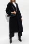 Jil Sander Wollen Jas Revers Voorsluiting Riem Black Dames - Thumbnail 2