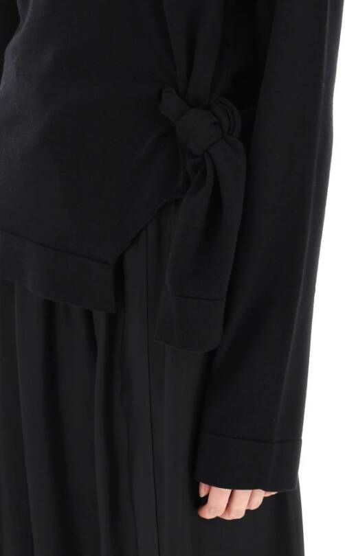 Jil Sander Wollen trui met uitsnijding op de rug Black Dames