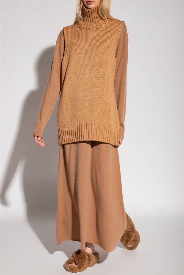 Jil Sander Wollen vest Beige Dames