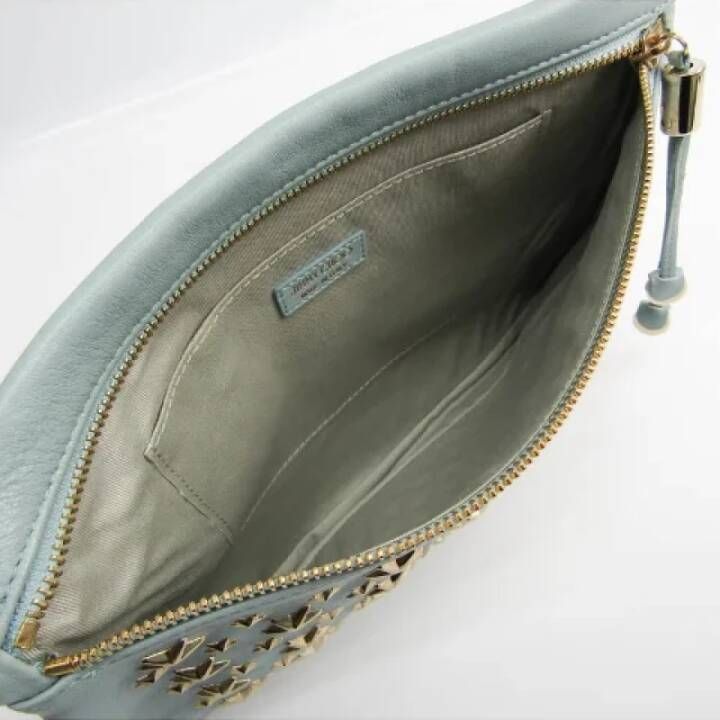 Jimmy Choo Pre-owned Leather clutches Blauw Dames