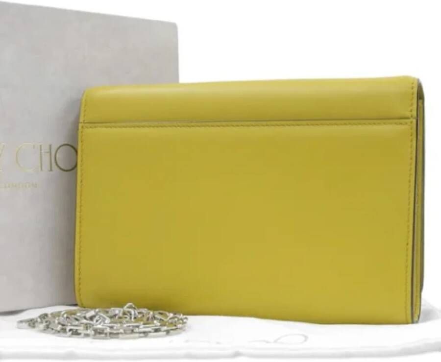 Jimmy Choo Pre-owned Leather shoulder-bags Yellow Dames