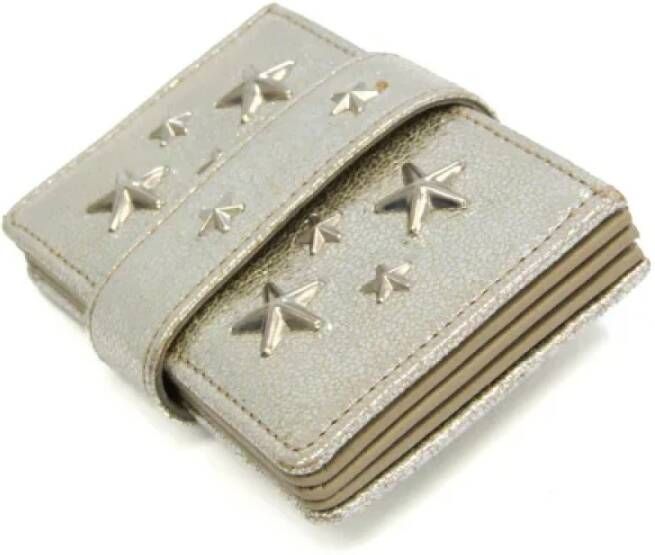 Jimmy Choo Pre-owned Leather wallets Geel Dames