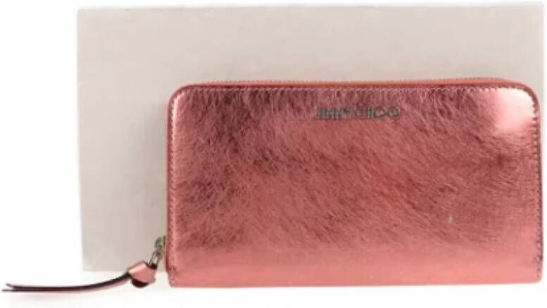 Jimmy Choo Pre-owned Leather wallets Roze Dames