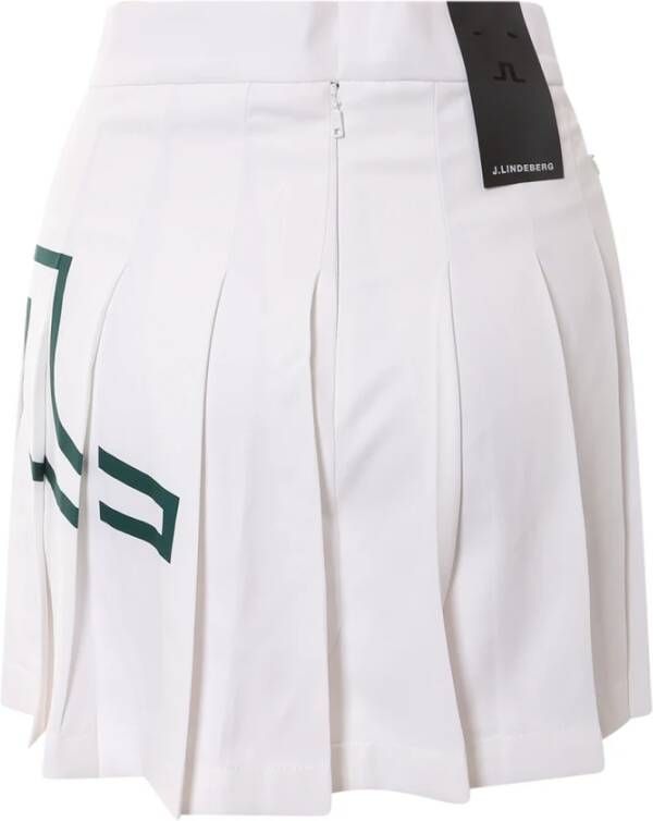J.LINDEBERG Witte Rok met Knoopsluiting en Shorts Detail Wit Dames