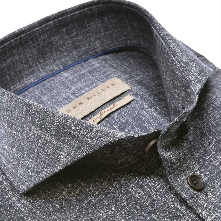 John Miller Casual Shirts Blauw Heren