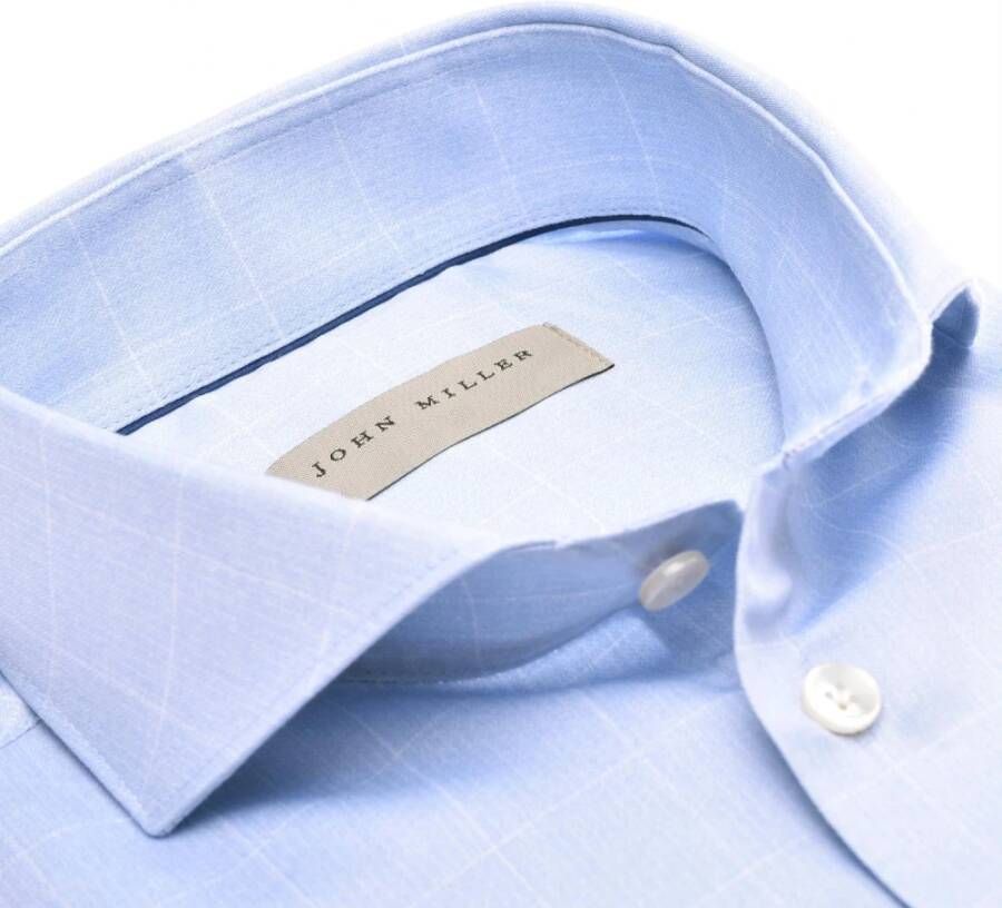 John Miller Overhemd met getailleerde pasvorm ML7 Blauw Heren