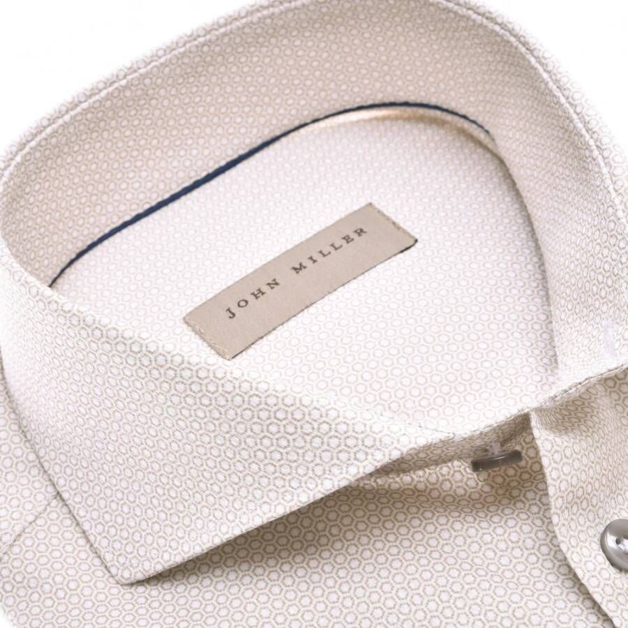 John Miller Overhemd Tailored Fit Beige 5140516-630 Beige Heren