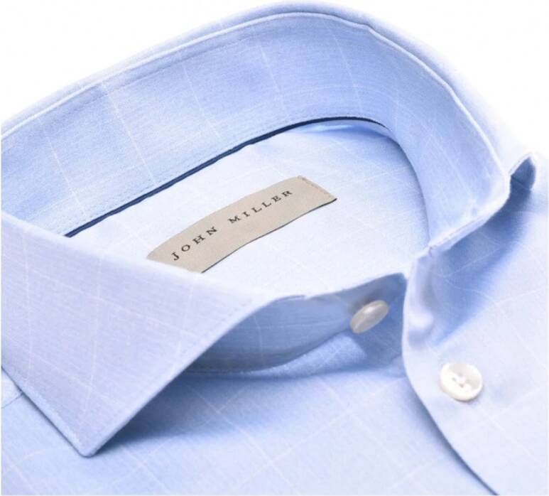 John Miller Overhemden Blauw 5140771-120 Blauw Heren