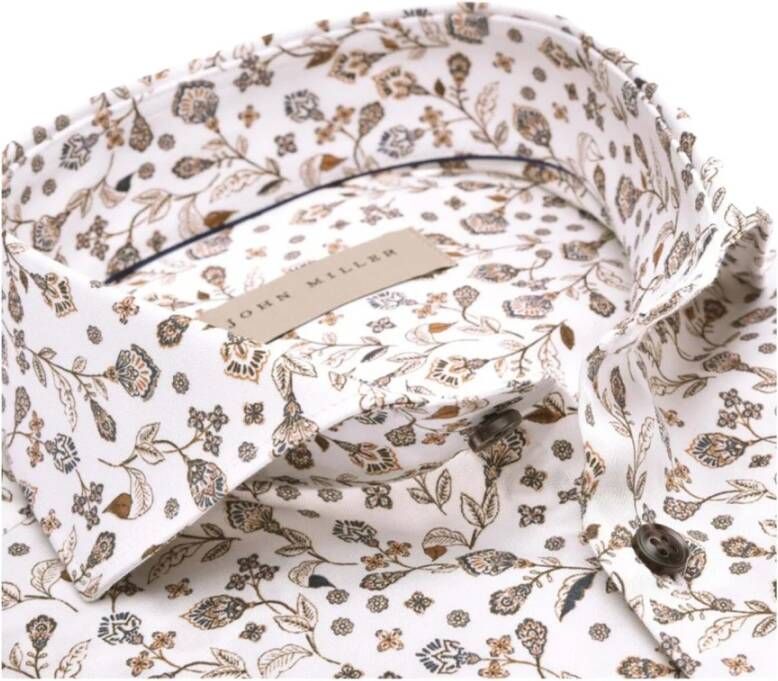 John Miller Overhemden Ecru 5140848-920 Beige Heren