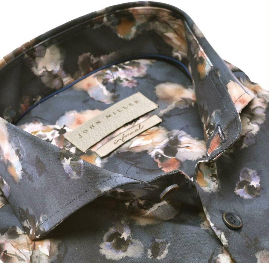 John Miller Shirt Blauw Heren