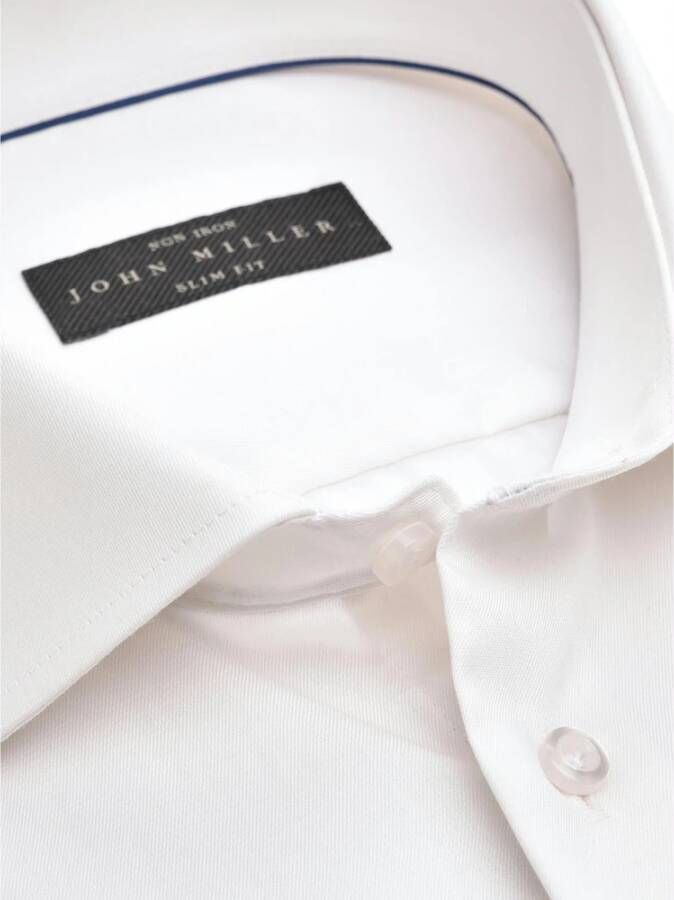 John Miller tailored fit shirt Wit Heren