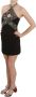John Richmond Black Sequined Stretch Mini Shift Dress Zwart Dames - Thumbnail 2