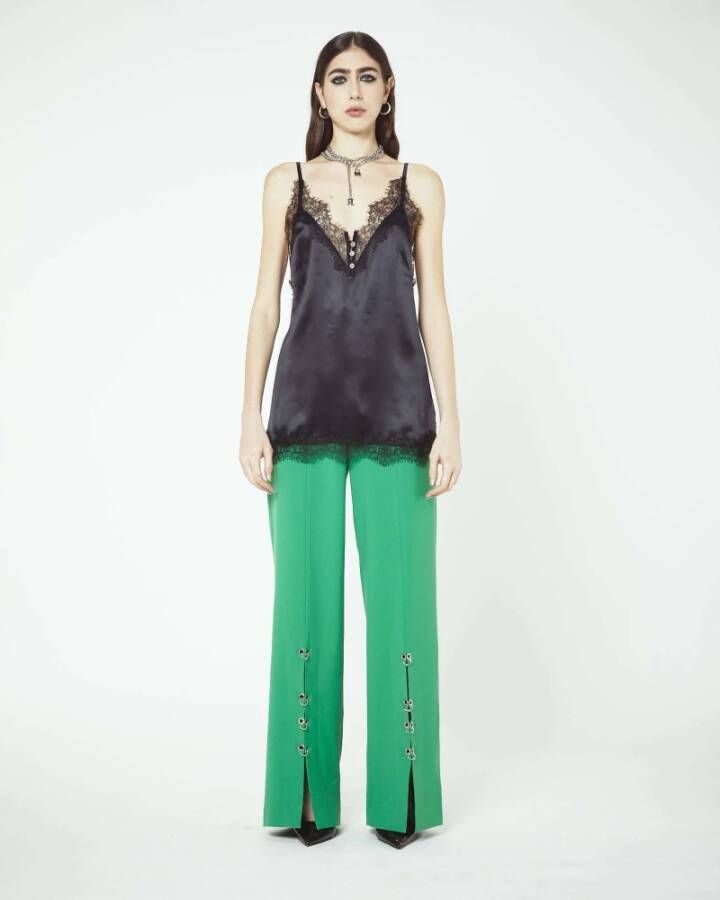 John Richmond Wijde broek Groen Dames