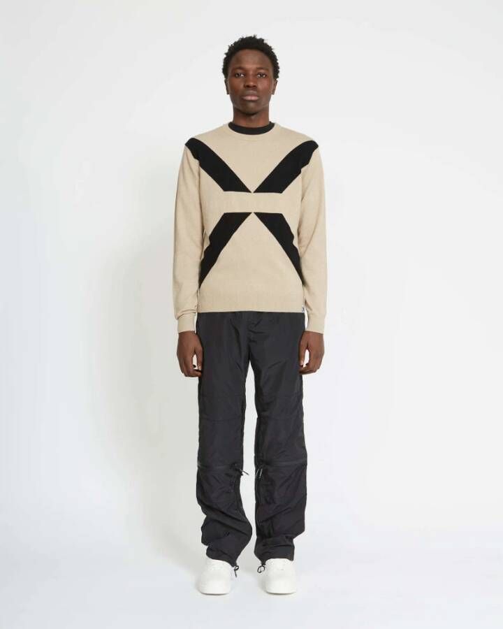 John Richmond Trui met Logo aan de Voorkant en Achterkant Beige Heren