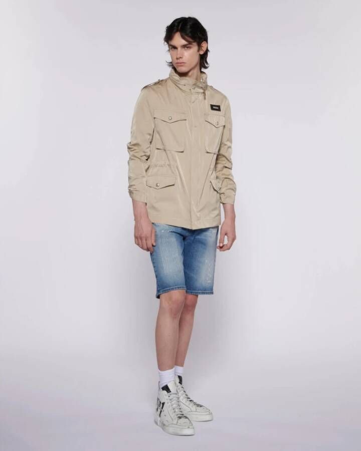 John Richmond Verweerde Denim Bermuda Shorts Blauw Heren