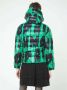 John Richmond Korte down jas met kap en graffiti -print Groen Dames - Thumbnail 2