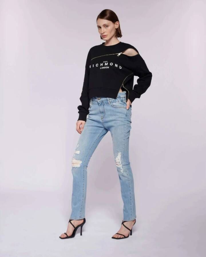 John Richmond Gescheurde Skinny Jeans Blauw Dames