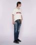 John Richmond Tie Dye Versleten Straight Jeans Blauw Heren - Thumbnail 4