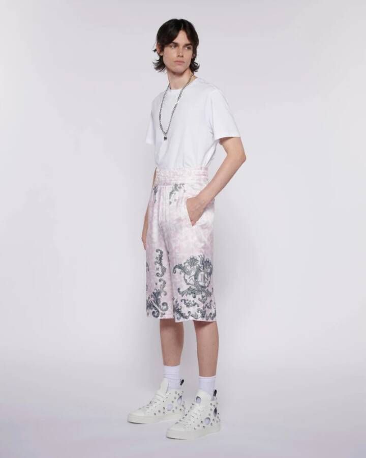John Richmond Multicolor Bedrukte Bermuda Shorts Meerkleurig Heren