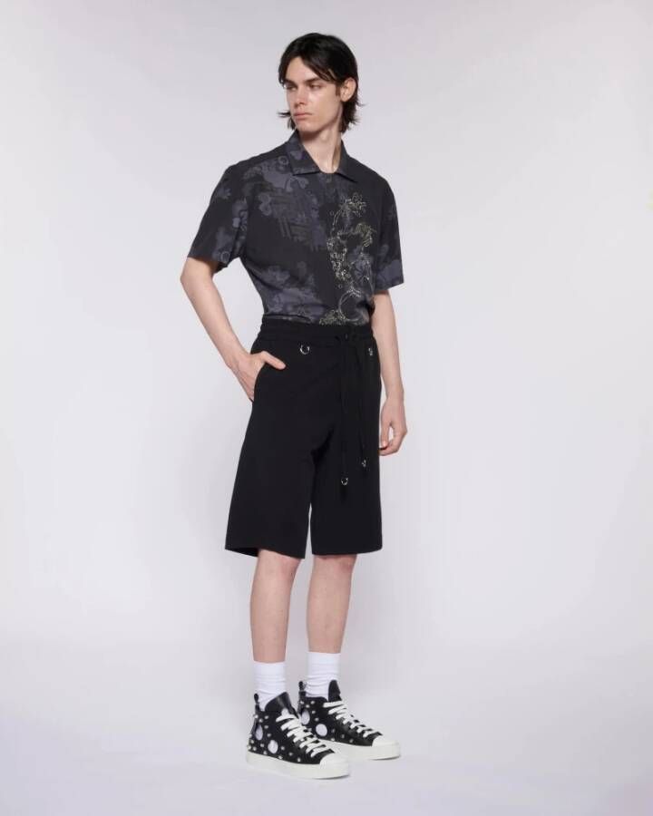 John Richmond Bermuda Shorts met Elastische Taille Zwart Heren