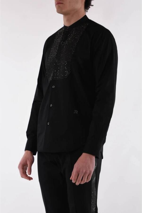 John Richmond Casual Overhemd met Contrastkraag Zwart Heren - Foto 3