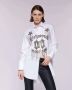 John Richmond Logo Paillet Shirt voor Dames White Dames - Thumbnail 2