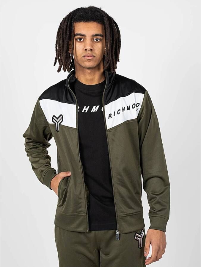 John Richmond Sportieve Zip-Up Trui Zwart Heren