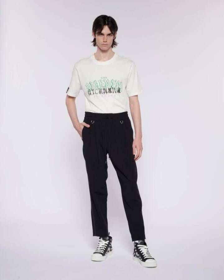 John Richmond Broek met zijstreep Zwart Heren