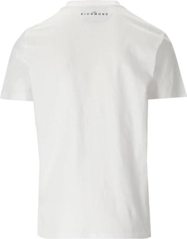 John Richmond Logo Korte Mouw Katoenen T-Shirt White Heren - Foto 3