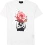 John Richmond T-shirt met decoratieve rozenprint White Dames - Thumbnail 2