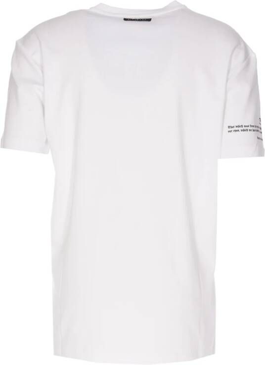 John Richmond Wit Oversized T-Shirt met Bedrukt Logo Wit Heren