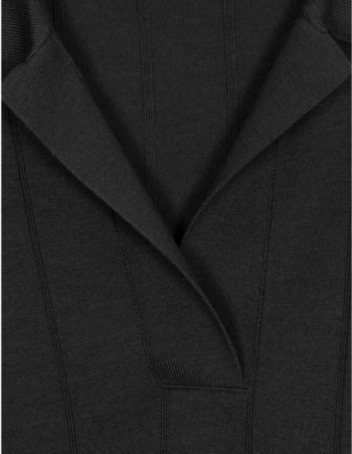 John Smedley Moderne Zwarte Basis Trui Zwart Dames