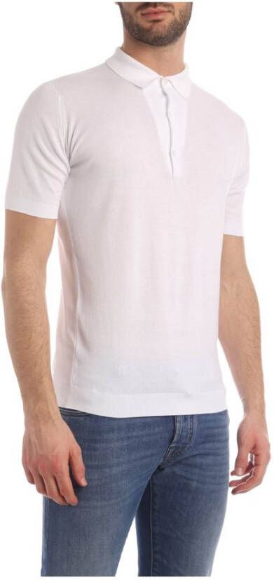 John Smedley Polo shirt Adrian Wit Heren
