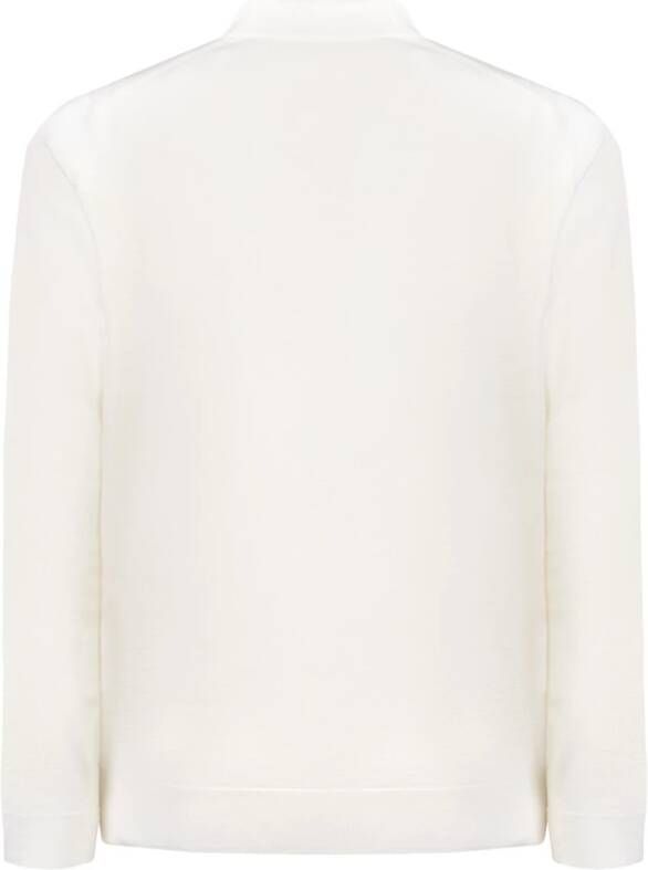 John Smedley Witte Merinowollen Trui White Heren