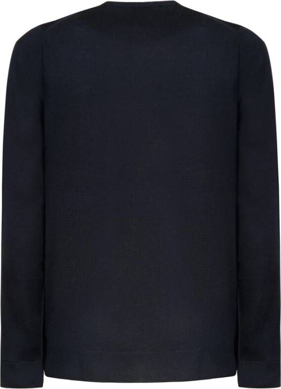 John Smedley Zwarte Merinowollen Trui Black Heren