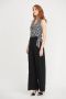 Joseph Ribkoff 203172-110 Polyester Blend Jumpsuit Zwart Dames - Thumbnail 2