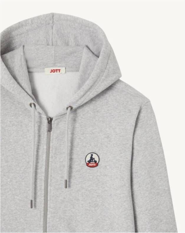 Jott Sweater met rits Grijs Heren