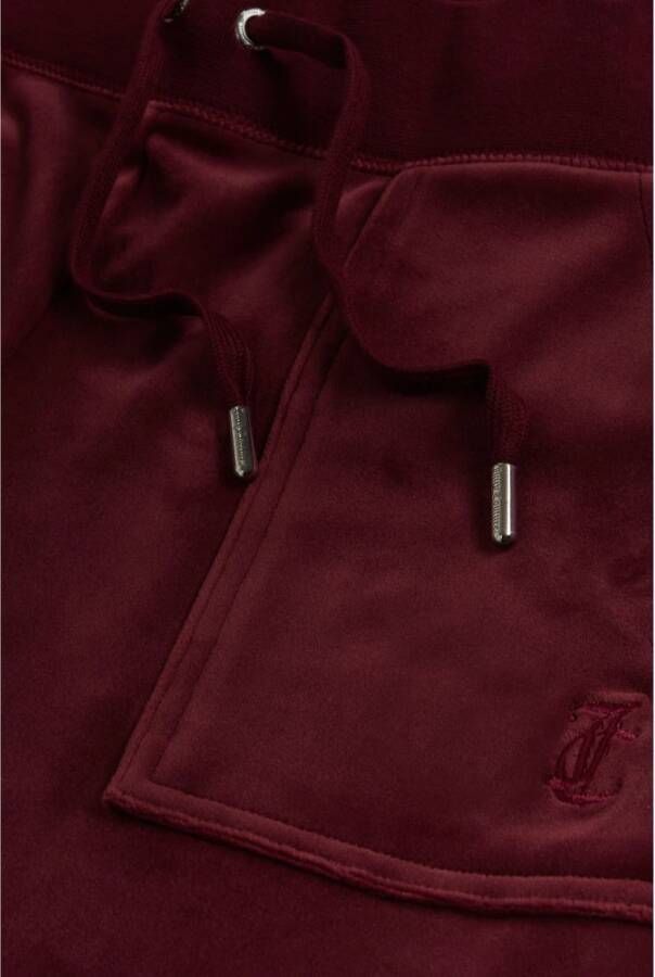 Juicy Couture Burgundy Del Ray Classic Velour Broek Rood Dames