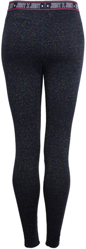 Juicy Couture Aansluitende Leggings met Metalen Draad Blauw Dames