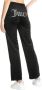 Juicy Couture Zwarte Fluwelen Broek met Zilveren Strass Logo Black Dames - Thumbnail 2