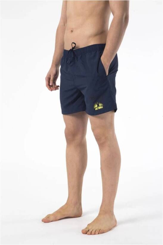 Just Cavalli Blue Nylon Swimwear Blauw Heren