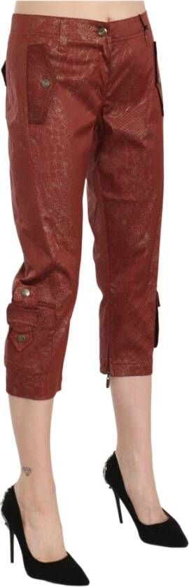 Just Cavalli Cropped Trousers Rood Dames